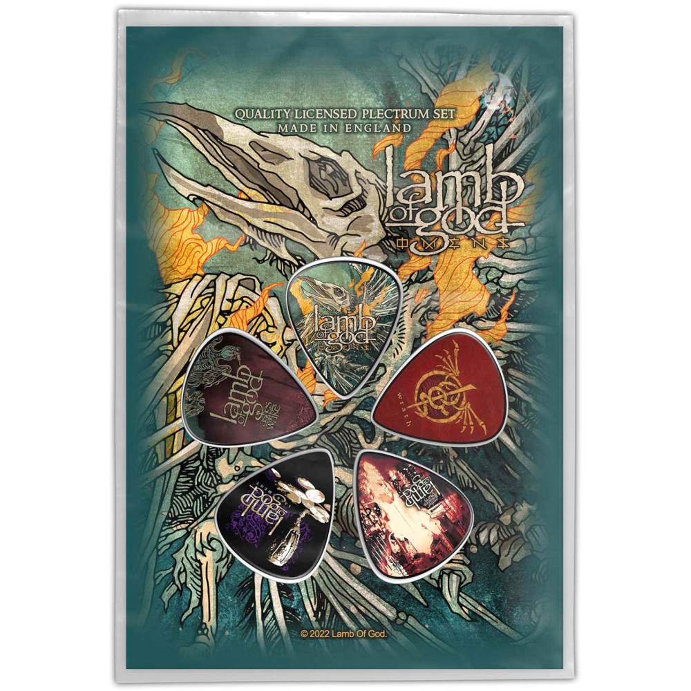 Lamb Of God - Omens Plectrum - Set van 5 - Multicolours